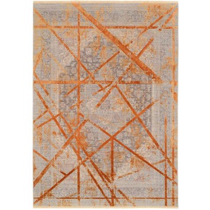 Musterring Webteppich, Orange, Textil, Abstraktes, rechteckig, 140x190 cm, für Fußbodenheizung geeignet, pflegeleicht, Teppiche & Böden, Teppiche, Moderne Teppiche