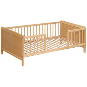 My Baby Lou Kinder-/Juniorbett Wiki, Natur, Holz, Birke, Buche,Buche, massiv, Sperrholz,Hartholz, Uni, Höhe ca. 10 cm, 76x50x145 cm, Europäischer Sicherheitsstandard, Lattenrost, sichtbare Massivholzteile, bodentiefer Einstieg,nicht verstellbar, Kinder- &