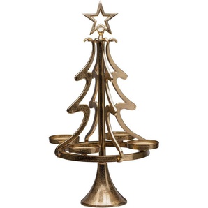 my home Adventsleuchter Tannenbaum, Weihnachtsdeko (1 St), Kerzenständer aus Aluminium, Höhe 86 cm