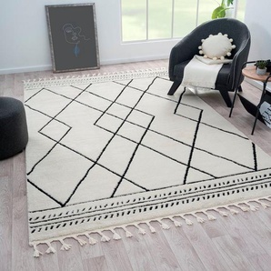 Myflair Möbel & Accessoires Hochflor-Teppich Moroccan Design, rechteckig, Höhe: 24 mm, modern, marokkanisches Design, Rauten Muster, weich durch Hochflor