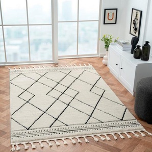 Myflair Möbel & Accessoires Hochflor-Teppich Moroccan Design, rechteckig, Höhe: 24 mm, modern, marokkanisches Design, Rauten Muster, weich durch Hochflor