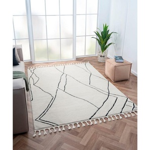 Myflair Möbel & Accessoires Hochflor-Teppich Moroccan Drawline, rechteckig, Höhe: 24 mm, modern, marokkanisches Design, flauschig weich durch Hochflor