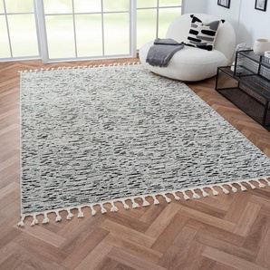 Myflair Möbel & Accessoires Hochflor-Teppich Moroccan Rockface, rechteckig, Höhe: 24 mm, modern, marokkanisches Design, meliert, flauschig weich, mit Fransen