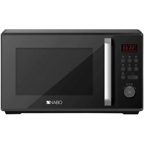 Nabo Mikrowelle, Schwarz, Edelstahl, 52.3x30x44.9 cm, Digitaldisplay, Garraumbeleuchtung, Grillfunktion, Auftaufunktion nach Gewicht oder Zeit, Auto-Menü, LED-Display, Auftaufunktion, digitaler Timer, Timerfunktion, Küchen, Küchenelektrogeräte,