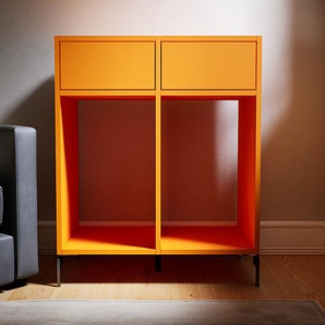 Nachtschrank Gelb - Eleganter Nachtschrank: Schubladen in Gelb - Hochwertige Materialien - 79 x 91 x 47 cm, konfigurierbar