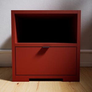 Nachtschrank Terrakotta - Eleganter Nachtschrank: Schubladen in Terrakotta - Hochwertige Materialien - 41 x 42 x 34 cm, konfigurierbar