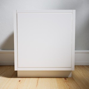 Nachtschrank Weiß - Eleganter Nachtschrank: Türen in Weiß - Hochwertige Materialien - 41 x 46 x 34 cm, konfigurierbar