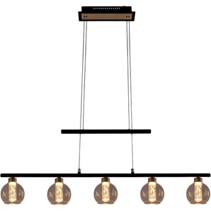 näve LED Pendelleuchte Brass, Warmweiß, 5flammig dimmbar höhenverstellbar Lichtfarbe warmweiß