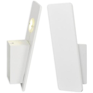 Näve Led-Wandleuchte Stan, Weiß, Metall, 7.5x22 cm, Lampen & Leuchten, Innenbeleuchtung, Wandleuchten