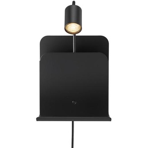 Nordlux Wandleuchte Roomi, Schwarz, Metall, 24.8x28.2x16.5 cm, USB-Anschluss zum Laden von Smartphones, Kameras, I-Phones, Lampen & Leuchten, Innenbeleuchtung, Spots & Strahler, Wandstrahler