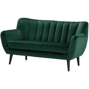 Sofa Polva I 2-Sitzer Grün Samt Ravi 155 x 82 x 81cm Skandi