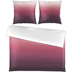 Novel Bettwäsche, Mauve, Textil, Struktur, 200x200 cm, schadstoffgeprüft, pflegeleicht, Schlaftextilien, Bettwäsche, Bettwäsche, Satin-Bettwäsche