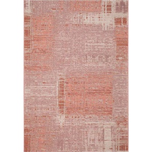 Novel Flachwebeteppich Amalfi, Lila, Rosa, Rot, Textil, Abstraktes, rechteckig, 160x230 cm, Oeko-Tex® Standard 100, für Fußbodenheizung geeignet, in verschiedenen Größen erhältlich, Teppiche & Böden, Teppiche, Moderne Teppiche