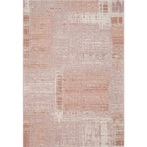 Novel Flachwebeteppich Amalfi, Lila, Rosa, Rot, Textil, Abstraktes, rechteckig, 140x200 cm, Oeko-Tex® Standard 100, für Fußbodenheizung geeignet, in verschiedenen Größen erhältlich, Teppiche & Böden, Teppiche, Moderne Teppiche