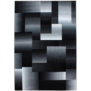 Novel Flachwebeteppich Miami, Schwarz, Textil, Abstraktes, rechteckig, 240x340 cm, Oeko-Tex® Standard 100, pflegeleicht, Teppiche & Böden, Teppiche, Moderne Teppiche