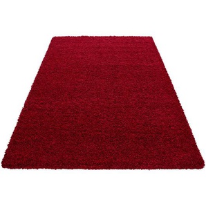 Novel Hochflorteppich Life 1500, Rot, Textil, Uni, rechteckig, 300x400 cm, Oeko-Tex® Standard 100, für Fußbodenheizung geeignet, schmutzabweisend, Hausstauballergiker lichtunempfindlich, antistatisch, pflegeleicht, strapazierfähig, leicht zusammenrollbar,