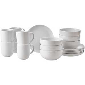 Novel Kaffeeservice Lilybet, Weiß, Keramik, 18-teilig, 500 ml,500 ml, Lfgb, lebensmittelecht, Essen & Trinken, Geschirr, Geschirr-Sets, Kaffeeservice