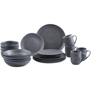 Novel Kombiservice Slate, Schiefer, Keramik, 20-teilig, Farbverlauf, 350 ml,350 ml, Lfgb, Handmade Quality, lebensmittelecht, Essen & Trinken, Geschirr, Geschirr-Sets, Kombiservice