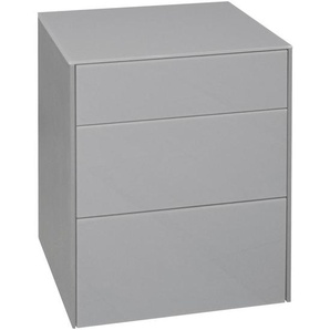 Novel Nachtschrank Imola, Hellgrau, Holzwerkstoff, 2 Schubladen, 52x63x42 cm, DIN EN ISO 9001, Typenauswahl, Soft-Close-System, Schlafzimmer, Nachttische