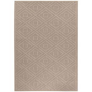 Novel Outdoorteppich Patara, Beige, Textil, Raute, rechteckig, 140x200 cm, Oeko-Tex® Standard 100, pflegeleicht, Teppiche & Böden, Teppiche, Outdoorteppiche