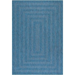 Novel Outdoorteppich Zagora, Blau, Textil, Uni, rechteckig, 80x250 cm, Oeko-Tex® Standard 100, pflegeleicht, Teppiche & Böden, Teppiche, Outdoorteppiche