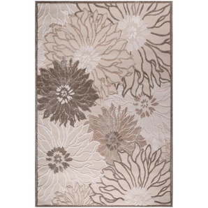 Novel Outdoorteppich Floral, Beige, Braun, Creme, Textil, Blätter, rechteckig, 140x200 cm, Oeko-Tex® Standard 100, pflegeleicht, Teppiche & Böden, Teppiche, Outdoorteppiche