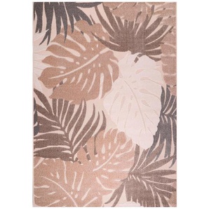 Novel Outdoorteppich Floral, Beige, Braun, Textil, Blätter, rechteckig, 160x230 cm, Oeko-Tex® Standard 100, pflegeleicht, Teppiche & Böden, Teppiche, Outdoorteppiche