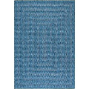 Novel Outdoorteppich Zagora, Blau, Textil, Uni, rechteckig, 120x170 cm, Oeko-Tex® Standard 100, pflegeleicht, Teppiche & Böden, Teppiche, Outdoorteppiche