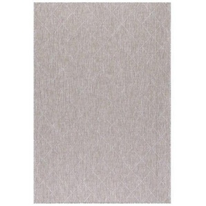 Novel Outdoorteppich Zagora, Grau, Beige, Textil, Raute, rechteckig, 120x170 cm, Oeko-Tex® Standard 100, pflegeleicht, Teppiche & Böden, Teppiche, Outdoorteppiche