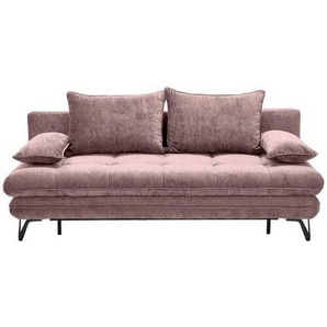 Novel Schlafsofa Italia, Altrosa, Textil, 3-Sitzer, Füllung: Schaumstoff, 205x79-96x85 cm, Kinder- & Jugendzimmer, Jugendmöbel, Jugendsofas