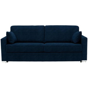 Novel Schlafsofa, Dunkelblau, Textil, Uni, 2-Sitzer, 208x86x97 cm, Stoffauswahl, Schlafen auf Sitzhöhe, Rücken echt, Kinder- & Jugendzimmer, Jugendmöbel, Jugendsofas