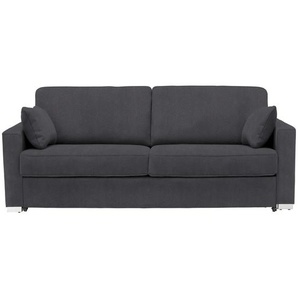 Novel Schlafsofa, Dunkelgrau, Textil, Uni, 2-Sitzer, 208x86x97 cm, Stoffauswahl, Schlafen auf Sitzhöhe, Rücken echt, Kinder- & Jugendzimmer, Jugendmöbel, Jugendsofas