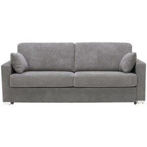 Novel Schlafsofa, Dunkelgrau, Textil, Uni, 2-Sitzer, 208x86x97 cm, Stoffauswahl, Schlafen auf Sitzhöhe, Rücken echt, Kinder- & Jugendzimmer, Jugendmöbel, Jugendsofas