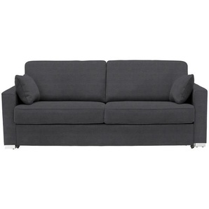 Novel Schlafsofa, Grau, Textil, Uni, 2-Sitzer, 208x86x97 cm, Stoffauswahl, Schlafen auf Sitzhöhe, Rücken echt, Kinder- & Jugendzimmer, Jugendmöbel, Jugendsofas