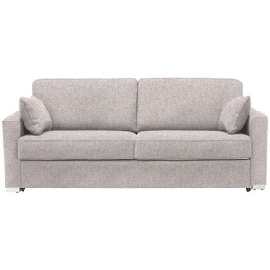 Novel Schlafsofa, Hellgrau, Textil, Uni, 2-Sitzer, 208x86x97 cm, Stoffauswahl, Schlafen auf Sitzhöhe, Rücken echt, Kinder- & Jugendzimmer, Jugendmöbel, Jugendsofas