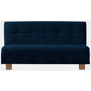 Novel Schlafsofa Juice, Dunkelblau, Textil, Eiche, Uni, 2-Sitzer, 165x92x102 cm, Stoffauswahl, Schlafen auf Sitzhöhe, Kinder- & Jugendzimmer, Jugendmöbel, Jugendsofas