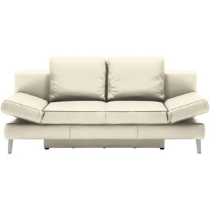 Novel Schlafsofa, Natur, Leder, Echtleder, Rindleder, Uni, 2-Sitzer, 200x85x90 cm, Lederauswahl, Schlafen auf Sitzhöhe, Wohnzimmer, Sofas & Couches, Wohnlandschaften, Ledersofas