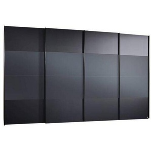 Novel Schwebetürenschrank, Schwarz, Holzwerkstoff, 8 Fächer, 360x235x68 cm, Goldenes M, BQ - Bündnis für Qualität, Made in Germany, Typenauswahl, Beimöbel erhältlich, umfangreiches Zubehör in verschiedenen Größen Holzdekoren Maßanfertigung, Schlafzimmer,