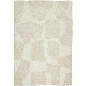 Novel Webteppich, Beige, Textil, Steinoptik, rechteckig, 160x230 cm, ISO 9001, Bsci, Oeko-Tex® Standard 100, für Fußbodenheizung geeignet, in verschiedenen Größen erhältlich, leicht zusammenrollbar, Teppiche & Böden, Teppiche, Webteppiche