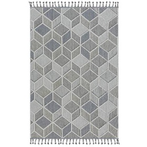Novel Webteppich, Blau, Grau, Textil, Struktur, rechteckig, 160x230 cm, pflegeleicht, Teppiche & Böden, Teppiche, Webteppiche