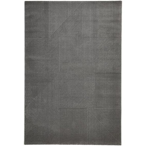 Novel Webteppich, Grau, Textil, Streifen, rechteckig, 133x190 cm, Oeko-Tex® Standard 100, für Fußbodenheizung geeignet, Teppiche & Böden, Teppiche, Webteppiche