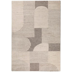 Novel Webteppich Mats, Creme, Beige, Textil, geometrisch, rechteckig, 160x230 cm, für Fußbodenheizung geeignet, in verschiedenen Größen erhältlich, pflegeleicht, Teppiche & Böden, Teppiche, Webteppiche