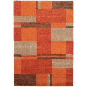 Novel Webteppich Palazzo Bloc, Terracotta, Textil, Abstraktes, rechteckig, 240x290 cm, in verschiedenen Größen erhältlich, Teppiche & Böden, Teppiche, Moderne Teppiche