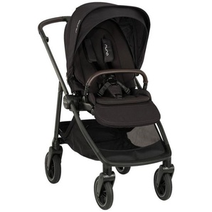 Nuna Kinderwagen Swiv, Schwarz, Textil, 94x54x103 cm, EN 1888, Feststellbremse, Federung, 5-Punkte-Gurt, für Babyschale geeignet, Griff in Lederoptik, Sitz umsetzbar, abnehmbarer Schutzbügel, Baby on Tour, Kinderwagen, Kombikinderwagen