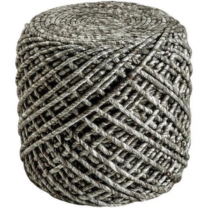 Obsession Pouf, Taupe, Textil, Abstraktes, Füllung: recyceltes Polystyrol (Eps), 40 cm, Indoor, formstabil, Wohnzimmer, Hocker, Poufs