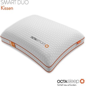 OCTAsleep 3-Kammer-Kopfkissen Mehrkammerkissen, Füllung: 100% Polyester, Bezug: 99% Polyester, 1% Elasthan, Bauchschläfer, Rückenschläfer, Seitenschläfer, Kopfkissen mit Schaumkern