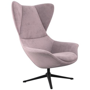 Ohrensessel FLEXLUX Stilo Relaxsessel, TV-Sessel Sessel Gr. Struktur, B/H/T: 90 cm x 115 cm x 88 cm, lila (soft lavender) Ohrensessel Solitär, Stil-Ikone, drehbar, Fuß schwarz