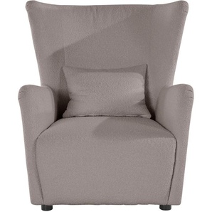 Ohrensessel LEGER HOME BY LENA GERCKE Levke Sessel Sessel Gr. Bouclé, ohne Hocker, B/H/T: 86 cm x 98 cm x 80 cm, grau Ohrensessel wahlweise mit oder ohne Hocker