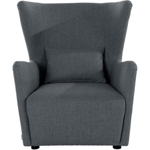 Ohrensessel LEGER HOME BY LENA GERCKE Levke Sessel Sessel Gr. Struktur fein recycelt, ohne Hocker, B/H/T: 86 cm x 98 cm x 80 cm, grau (anthrazit) Ohrensessel wahlweise mit oder ohne Hocker