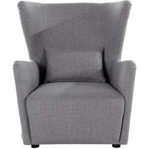 Ohrensessel LEGER HOME BY LENA GERCKE Levke Sessel Sessel Gr. Struktur fein recycelt, ohne Hocker, B/H/T: 86 cm x 98 cm x 80 cm, grau (hellgrau) Ohrensessel wahlweise mit oder ohne Hocker